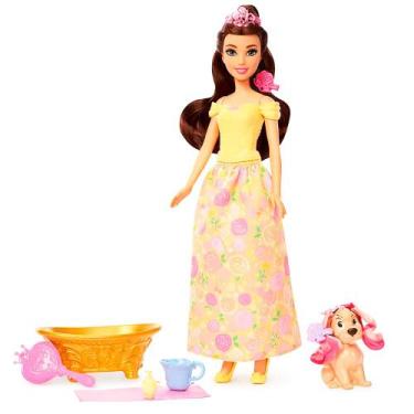 Imagem de Boneca Disney Princesa Bella com seu Cachorrinho JFC42 - Mattel
