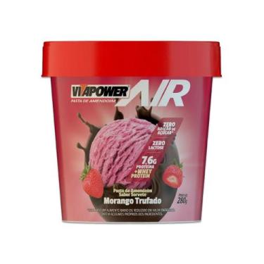 Imagem de Pasta de Amendoim Vitapower Whey Morango Trufado 280g - Vitafor