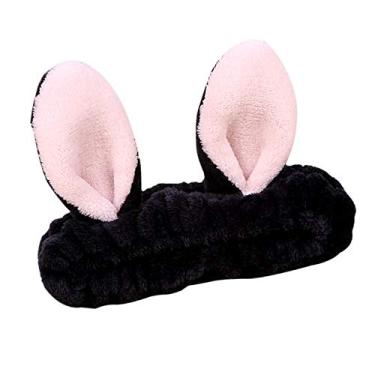 Imagem de Zwbfu Faixa de cabelo fofa para menina caroset linda faixa de cabelo maquiagem cosmética lavando o rosto chuveiro spa hairlace elástico