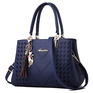 Imagem de Bolsas femininas e bolsas de mão Alarion, bolsa de ombro feminina, bolsa carteiro, bolsa de designer, 1-blues, Medium