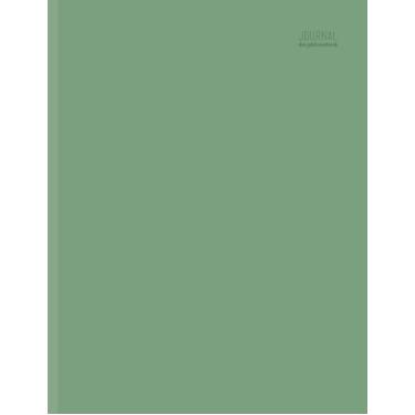 Imagem de Caderno de diário Dot Grid: minimalista, 21 x 28 cm, verde empoeirado (planejador minimalista)