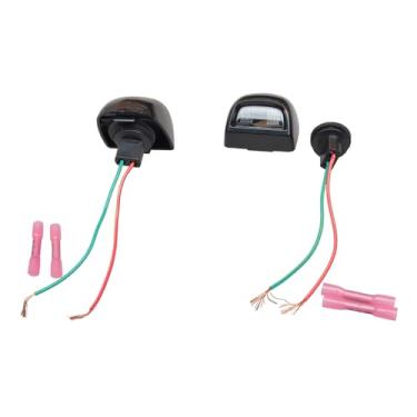 Imagem de Generic Capa de luz de placa de licença de LED, soquete de lente, chicote de fios da lâmpada traseira, compatível com 15805196 15805196 68168 22794700 22788117, preto