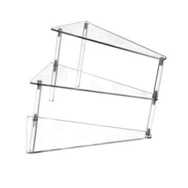 Imagem de IEUDNS Acrílico riser expositor cupcake suporte claro sobremesa prateleiras para casamento casa mesa central decoração de aniversário, Style B