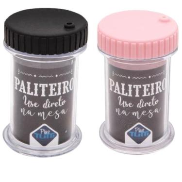 Imagem de Paliteiro Porta Palito Transparente Tampa Prática PlasTutti, Rosa