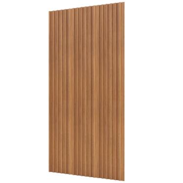 Imagem de Painel Ripado De Madeira Para Sala Quarto 134x183cm Bairon D03 Freijó - Lyam Decor