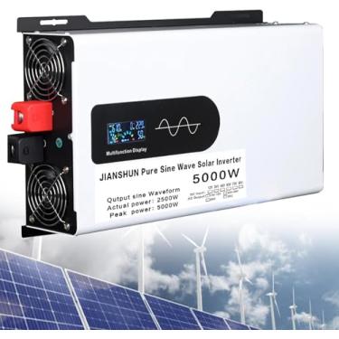 Imagem de Inversor Solar Híbrido 5000w Dc 12v 24v 48v A 110v / 220v Ac Inversor De Fase Dividida Com Inversor De Onda Senoidal Pura Inversores Paralelos Para Armazenamento De Energia Doméstica, 24Vto220V