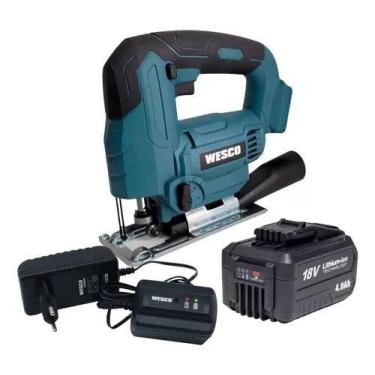 Imagem de Serra Tico Tico Wesco Bateria 18v 4ah Ws2305 Carregador Bivolt, Bivolt