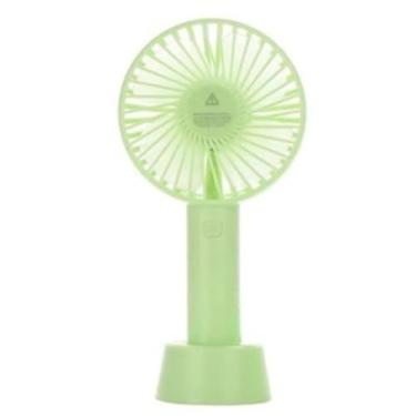 Imagem de Ventilador Portátil Mini De Mão Mesa Recarregavel Usb Led com cabo(verde)