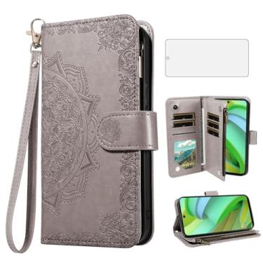 Imagem de Asuwish Capa de celular para Motorola Moto G Power 5G 2023 capa carteira celular com protetor de tela de vidro temperado e flor flip porta-cartão de crédito suporte suporte GPower G5 mulheres homens