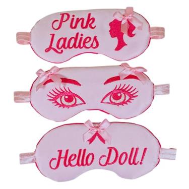 Imagem de Máscara de sono. Máscara de olho estilo BarbieDreams. Pink Ladies, Pink Eyes & Hello Doll Sleep Mask. (Hello Doll)