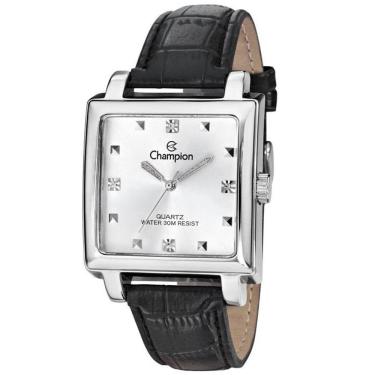 Imagem de Relógio Champion Feminino Ref: Cn28106q Retangular Prateado