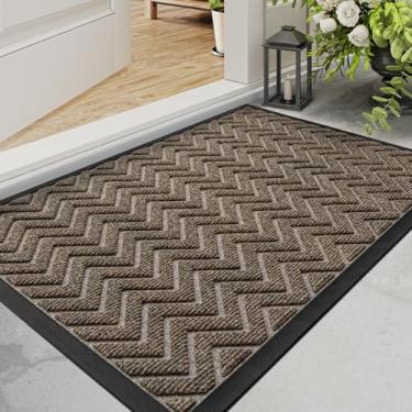 Imagem de DEXI Tapete para porta da frente, entrada externa, 6 x 1,2 m, capacho de entrada de borracha, resistente, tapetes de boas-vindas antiderrapantes para entrada interna do chão da casa, portas traseiras
