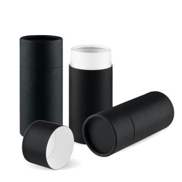 Imagem de 10 peças de tubos vazios de papel kraft de 50 ml com tampas de papelão redondo frasco de óleo essencial caixa de embalagem tubo de frasco de papel kraft para garrafas de óleo essencial, folhas de chá