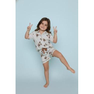 Imagem de Pijama Infantil Menina Americano Urso Mescla - Pink Dream, 08