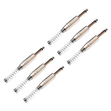 Imagem de Kit 6 Plug P10 Macho Mono Com Mola  Roxtone