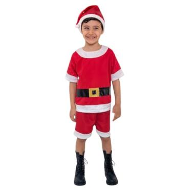 Imagem de Fantasia Papai Noel Infantil 2 a 9 anos Roupa Natalina de Menino Anjo Fantasias 318 (M)