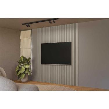 Imagem de Painel P- Banheiro Até 90 Pol Modular Ripado 258x250cm Gris Fosco - Linea