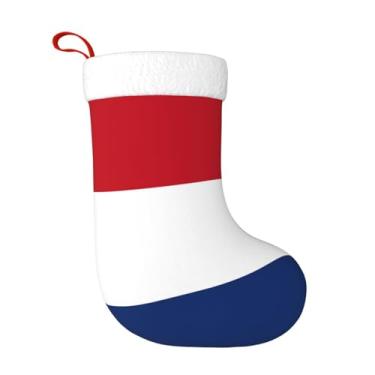 Imagem de SKKNT Meia de Natal Pritn Bandeira Holandesa 45 cm x 28 cm Decoração de Festa de Natal Presentes para Lareira Familiar