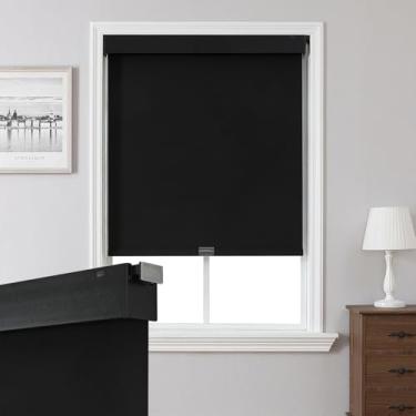 Imagem de Joydeco Persianas blackout sem broca, persianas de rolo sem fio de parada livre, proteção UV, persianas com isolamento térmico para janelas internas, persianas de fácil instalação para casa e