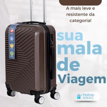 Imagem de Mala De Mão Bordo Viagem Rodinha 360 Resistente Abs Premium Padrão ANA