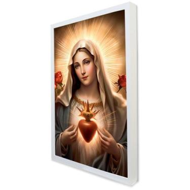 Imagem de Quadro Decorativo Coração Imaculado de Maria Santíssima em Moldura Cai