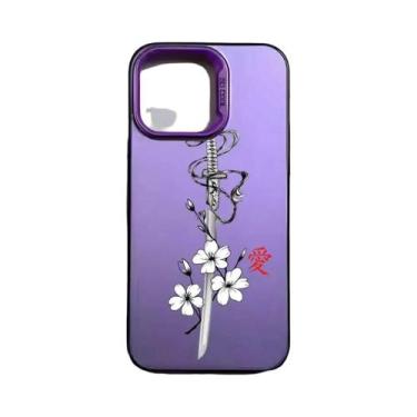 Imagem de Capa De Celular Multicolorida Fosca Metálica a Laser Com Design De Esp