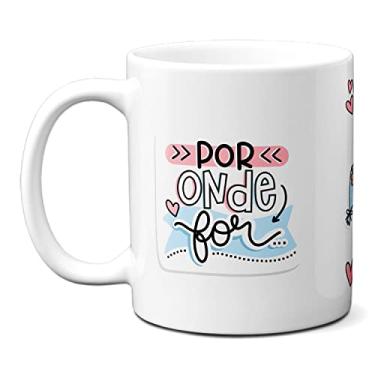 Imagem de Caneca Namorados Fofos Buquê Por Onde For Quero Ser Seu Par (Branca)