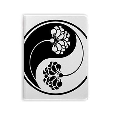 Imagem de Caderno budista Yin-yang flor budista capa de chiclete diário capa macia