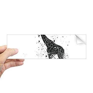Imagem de DIYthinker Adesivo retangular de girafa mexicana simples preto e branco para janela de notebook