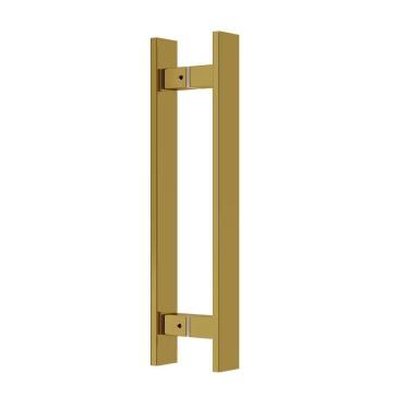 Imagem de Puxador Porta Dourado Gold Duplo Inox Pivotante Correr Italy