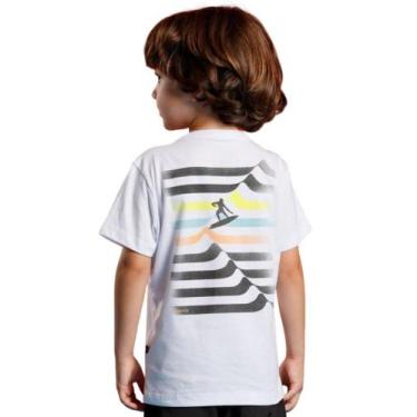 Imagem de Camiseta Branca Surf Infantil Banana Danger