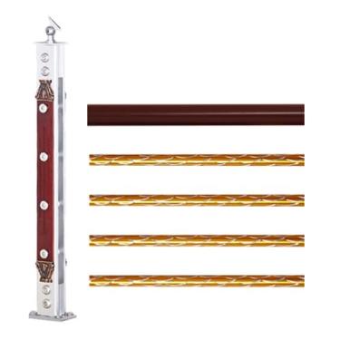 Imagem de Flexível Corrimões para degraus ao ar livre liga de alumínio e magnésio corrimão de transição simples trilhos interiores degraus para hotel villa Espesso