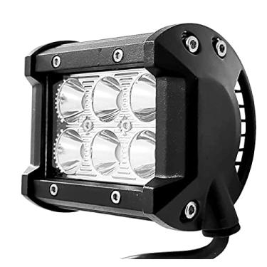 Imagem de Farol De Milha Automotivo Auxiliar Universal 18w Quadrado 6 LED Bivolt 10V - 30V DC Bivolt 6000K P/Carro Moto Quadriciclo Caminhão Onibus Picape- Pronto Para Instalação !!