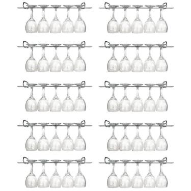 Imagem de 12 Suporte Para Taças Cromado Aramado Adega Bar Vinho 25cm