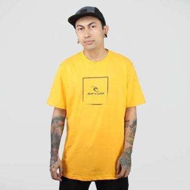Imagem de Camiseta Rip Curl Icon Corp Tee Amarelo-Masculino