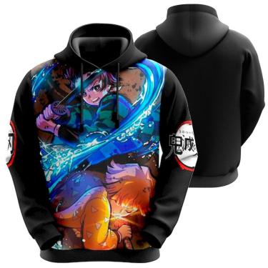 Imagem de Blusa Moletom Sublimação Blusão Full Print com Capuz Anime Mangá Novidade-Unissex