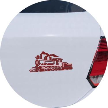 Imagem de Adesivo de Carro Trenzinho Locomotiva a Vapor - Cor Vinho - Melhor Ade