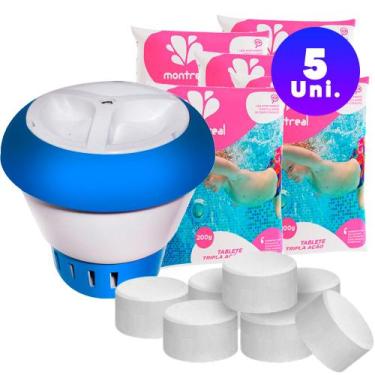 Imagem de Kit Limpeza Para Piscinas Pastilhas Montreal E Flutuador Hb