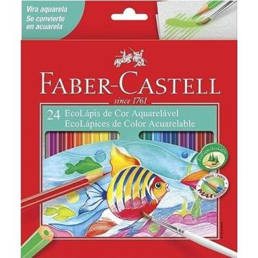 Imagem de Lápis de Cor Ecolápis Aquarelável 24 Cores, Faber-Castell
