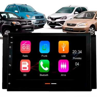 Imagem de Central Multimídia 7 Polegadas MP5/BT CarPlay Android  + Moldura Black
