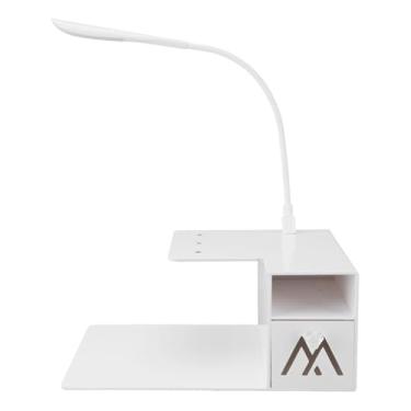 Imagem de BTSEURY Prateleira de almofada de extensão de cílios com luz LED, recarregável em acrílico para enxerto de cílios para maquiagem e gaveta, ferramenta de extensão de cílios