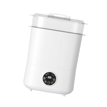 Imagem de Esquirla Aquecedor de mamadeiras Aquecedor de mamadeiras Esterilizador e secador de mamadeiras portátil para de bebê Acessórios para casa internos e, Branco