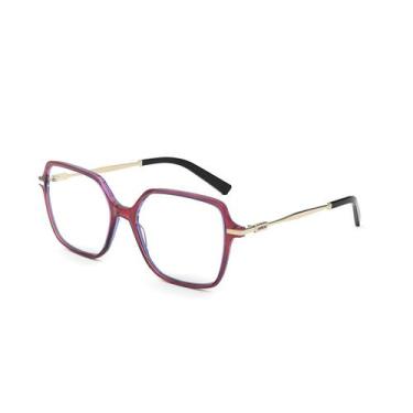 Imagem de Armação De Óculos Colcci Louise C6158c9458 Vermelho Violeta Translucid