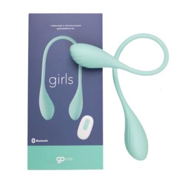 Imagem de Vibrador Duplo Go Vibe Girls 10 Intensidades Controle por Aplicativo em Silicone Recarregável Flexível Resistente à Água A Sós