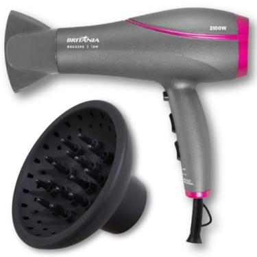 Imagem de Secador de Cabelo Britânia 2100W Íons Bivolt com Difusor de Cachos