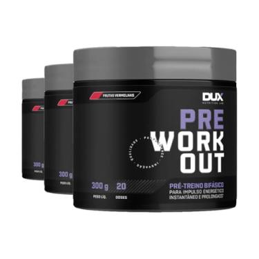 Imagem de Kit 3 Pré Treino Dux Pre Workout Frutas Vermelhas 300g