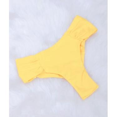 Imagem de Calcinha De Biquíni Fio Duplo Borboleta - Nayklê Moda Praia , Amarelo 