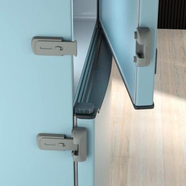 Imagem de Trava de Geladeira para Crianças CLYMENE - Pacote com 2 - À Prova de C