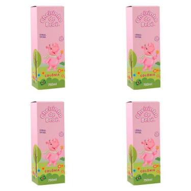 Imagem de Kit 4 Und Colônia Cheirinho De Bebê Rosa 750ml - Cheirinho De Bebe