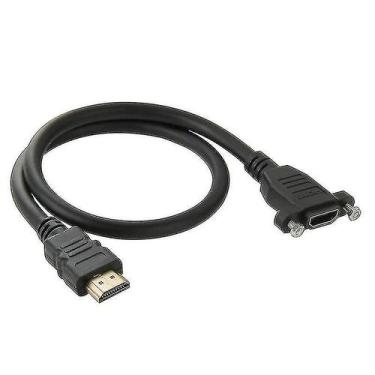 Imagem de Cabo Adaptador HDMI Macho/Fêmea 50cm - Alta Velocidade - 19 Pinos